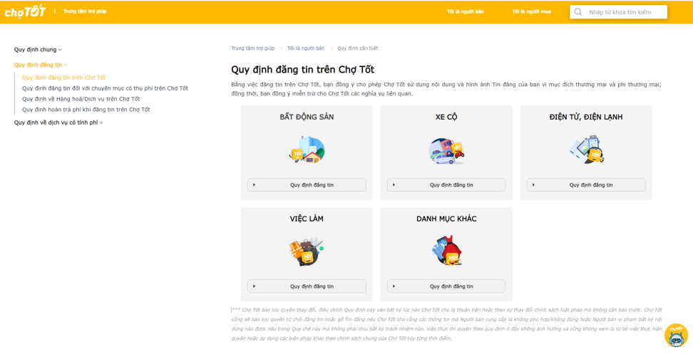 Quy chế chuyển động website hỗ trợ dịch vụ thương mại điện tử chợ tốt Quy chế chuyển động website cung ứng dịch vụ thương mại dịch vụ điện tử chợ tốt