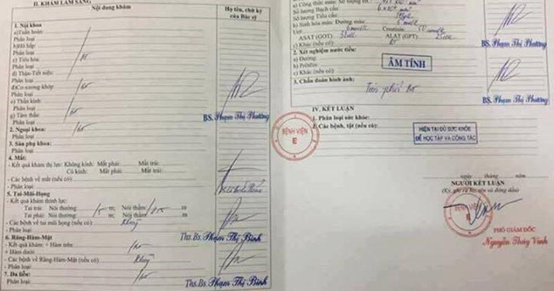 Lật tẩy thủ đoạn sale giấy khám sức khỏe tại cơ sở y tế e hà nội Lật tẩy thủ đoạn kinh doanh giấy khám sức khỏe tại bệnh viện e hà nội