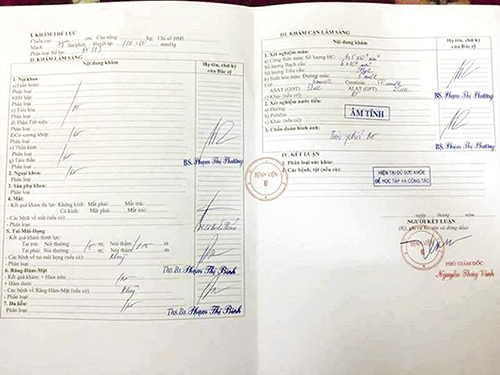 Giấy thăm khám sức khoẻ a Giấy đi khám sức khoẻ a