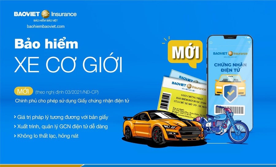 Bảo hiểm bắt buộc ô tô điện tử Bảo hiểm bắt buộc xe hơi điện tử