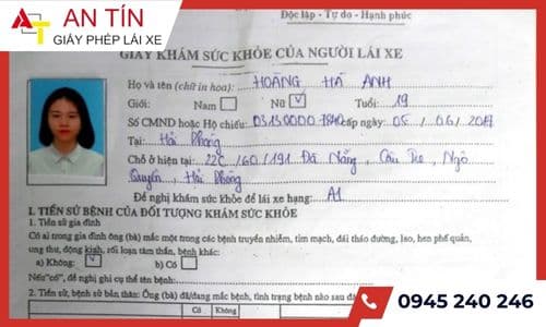 Mẫu giấy khám sức khỏe lái xe pháo a cập nhật theo luật pháp mới Mẫu giấy khám sức mạnh lái xe a update theo biện pháp mới